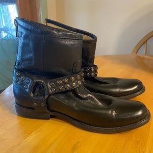 Frye Harness Studded Ankle Boots
